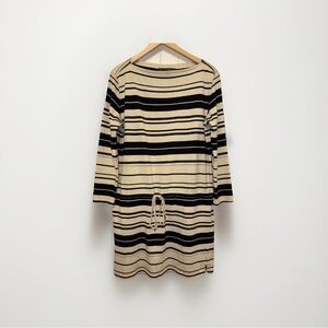 Ralph Lauren Sport Blue and Off White Striped Dress Size Large